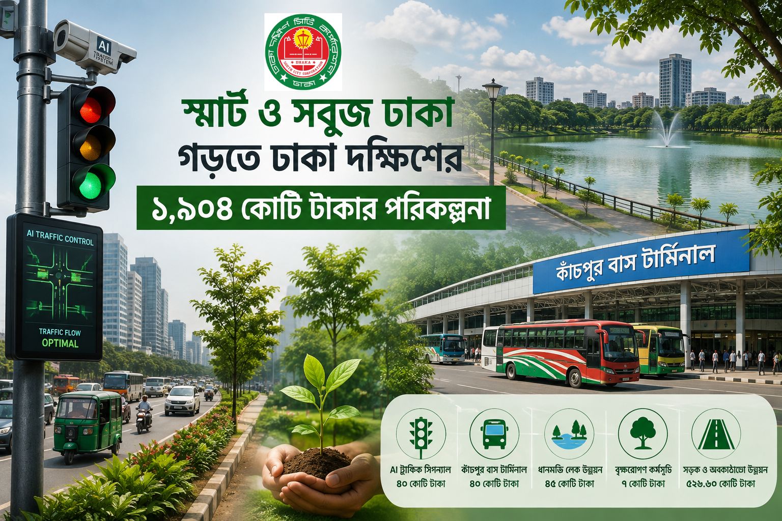 ঢাকা দক্ষিণে ১,৯০৪ কোটি টাকার নতুন পরিকল্পনা ঢাকা দক্ষিণে ১,৯০৪ কোটি টাকার নতুন পরিকল্পনা